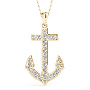 14K Yellow Gold Diamond Fashion Pendant