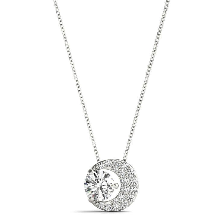Multi-Diamond Round Solitaire Pendant
