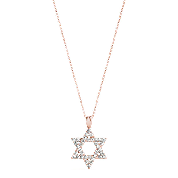 14K Rose Gold Diamond Fashion Pendant