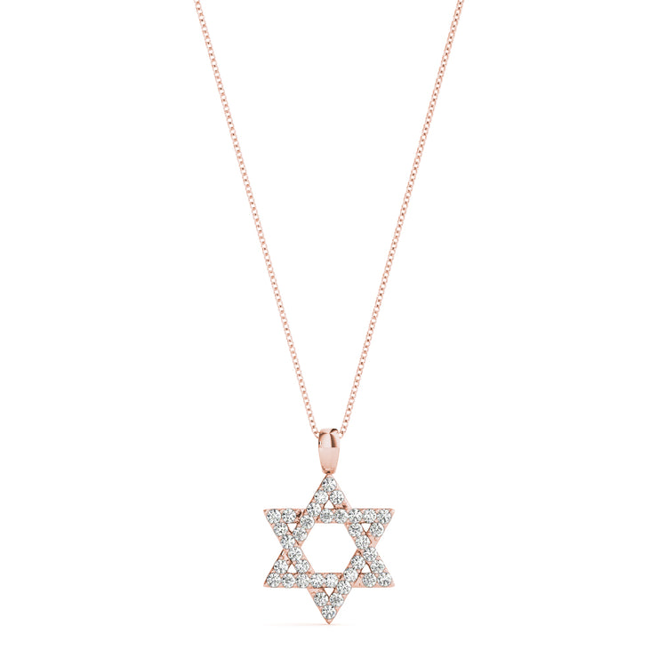 14K Rose Gold Diamond Fashion Pendant