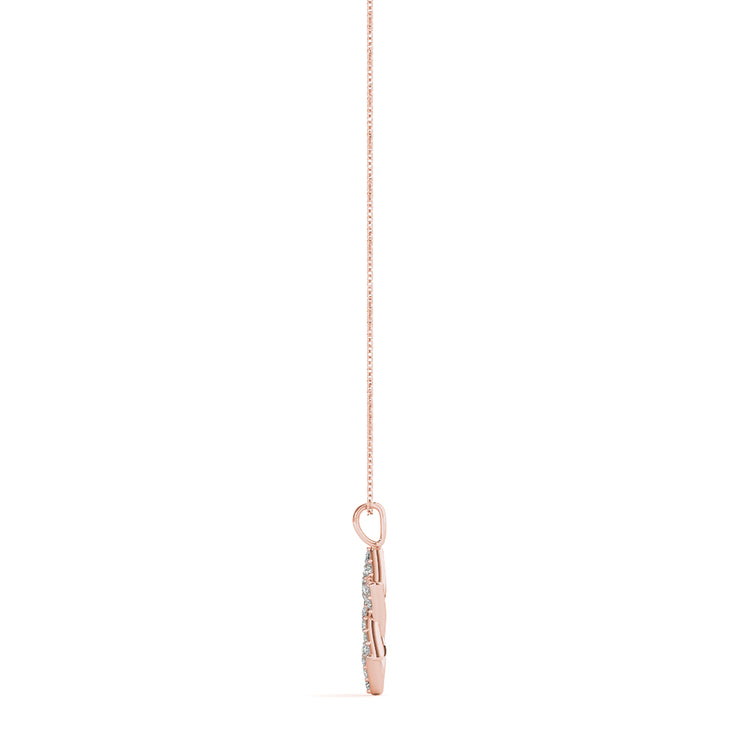 14K Rose Gold Diamond Fashion Pendant