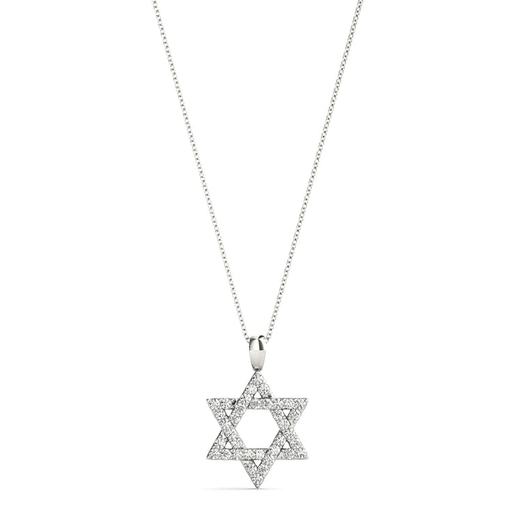 30-Diamond Round Pendant Necklace
