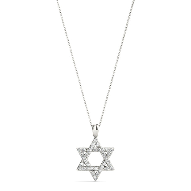 30-Diamond Round Pendant Necklace