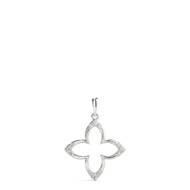 Multi-Diamond Round Geometric Pendant