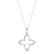 Multi-Diamond Round Geometric Pendant