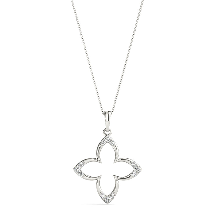 Multi-Diamond Round Geometric Pendant