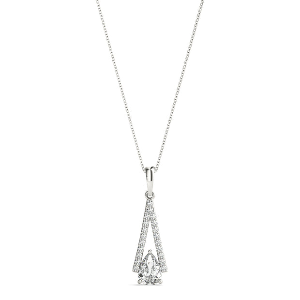 Round Diamond Halo Pendant