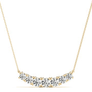 14K Yellow Gold Round Diamond Fashion Pendant