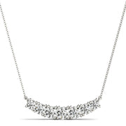 Multi-Diamond Round Pendant Necklace