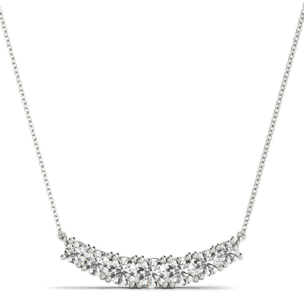 Multi-Diamond Round Pendant Necklace