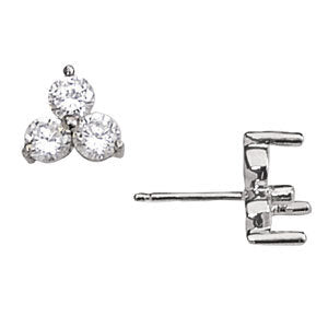 Three Stone Diamond Earring