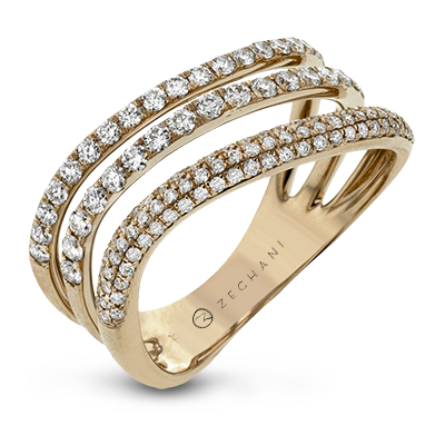 Right Hand Ring in 14k Gold with Diamonds