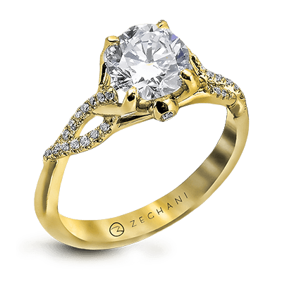 Engagement Ring in 14k Gold with Diamonds