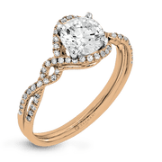 Engagement Ring in 14k Gold with Diamonds