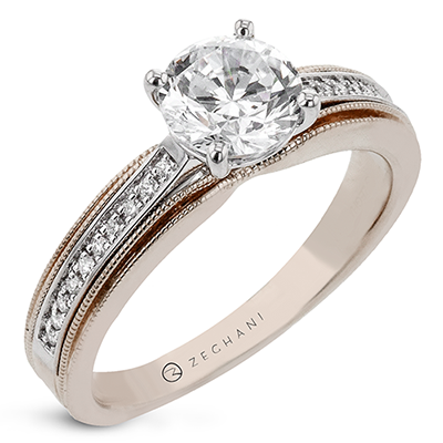 Engagement Ring in 14k Gold with Diamonds