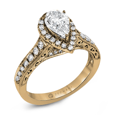 Engagement Ring in 14k Gold with Diamonds