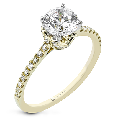 Engagement Ring in 14k Gold with Diamonds