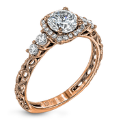 Engagement Ring in 14k Gold with Diamonds