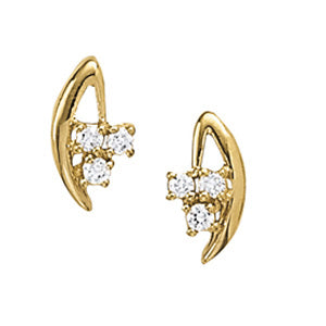 Diamond Three Stone Earrings