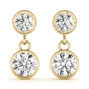 14K Yellow Gold Diamond Stud Earrings 0.25ctw