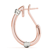 Rose Gold Diamond J-Hoop Earrings | 0.5 ctw