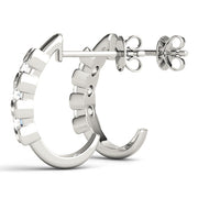 Round Diamond 3-Stone Earrings