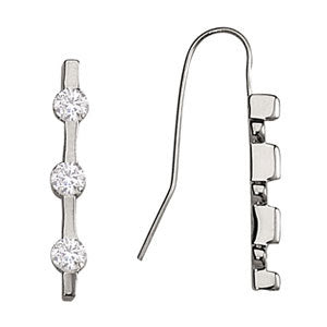 Three Stone Diamond Earring