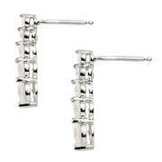 Round Diamond Journey Earring Set