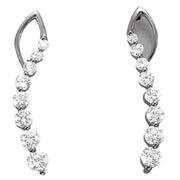 Round Diamond Journey Earring Pair