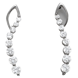 Round Diamond Journey Earring Pair