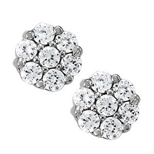 Multi-Stone Round Diamond Fashion Earrings