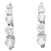 Round Diamond Journey Earring Set