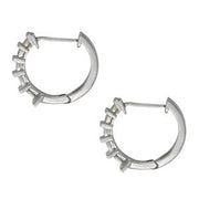 Round Diamond Hoop Earrings