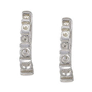 Round Diamond Hoop Earrings