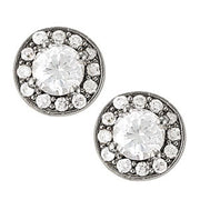 Round Diamond Halo Earring Set
