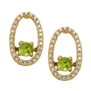 Multi-Diamond Round Gold Earrings