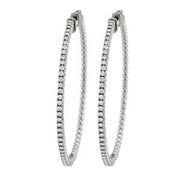 Inside Out Diamond Hoop Earrings