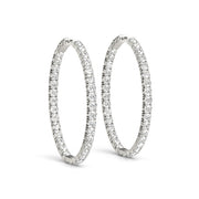 22 Diamond Round Inside Out Hoop Earrings