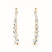 14K Yellow Gold Diamond Fashion Earrings