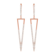 Rose Gold 1/3 CT Diamond Fashion Stud Earrings