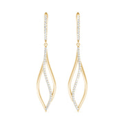 14K Yellow Gold Multi-Diamond Fashion Earrings