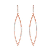 14K Rose Gold Diamond Fashion Earrings