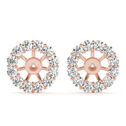 14K Rose Gold Diamond Fashion Earrings