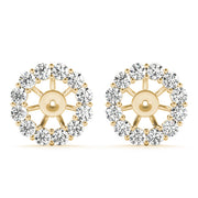 14K Yellow Gold Diamond Fashion Stud Earrings