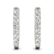 Round Diamond Hoop Earrings