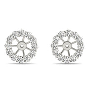 0.60 CTW Round Diamond Earring Jackets