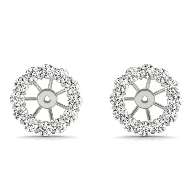 0.60 CTW Round Diamond Earring Jackets
