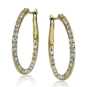 Hoop Earring in 14k Gold with Diamonds