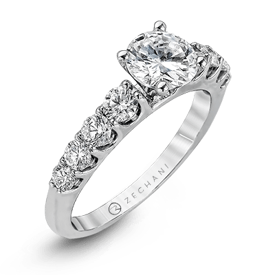 ZR984 Engagement Ring in 14k Gold with Diamonds