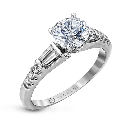 ZR1032 Engagement Ring in 14k Gold with Diamonds